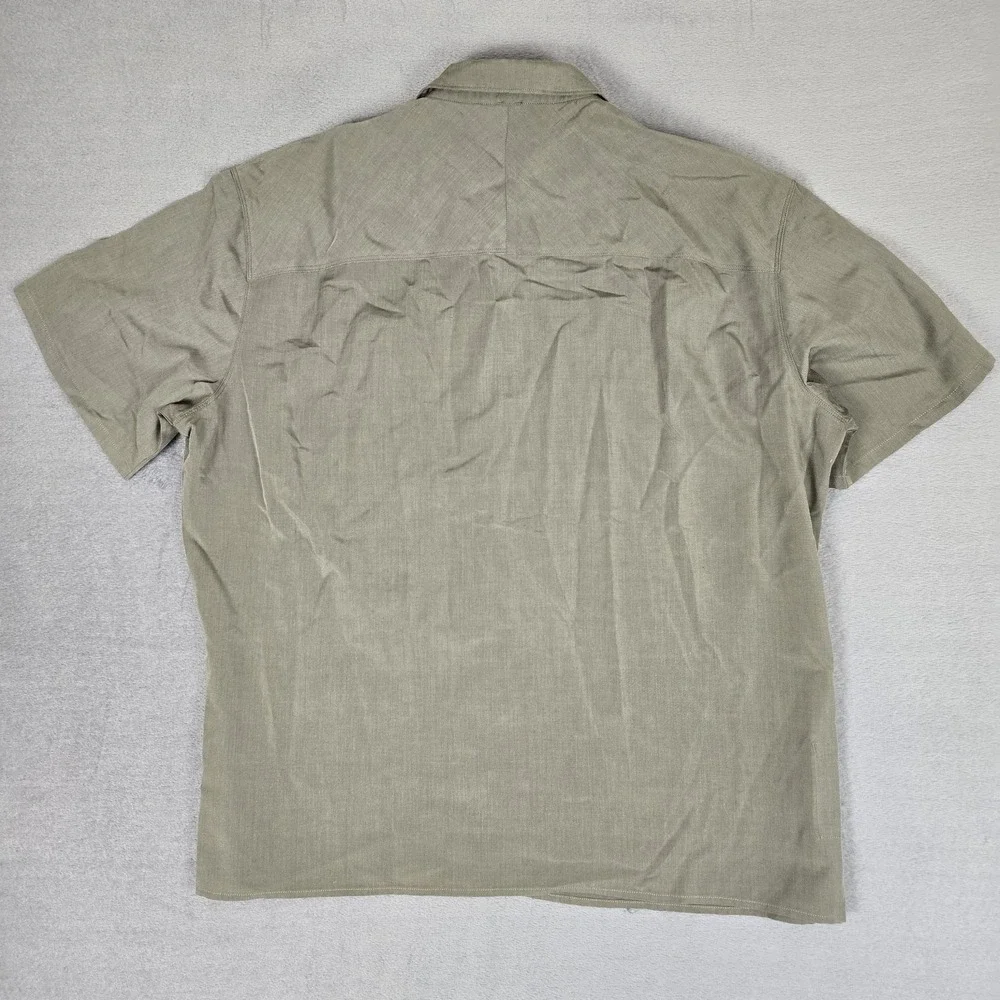 Kuhl Kaptivatr Shirt Mens 2XL Short Sleeve  Wool Blend Green Western Pearl Snap